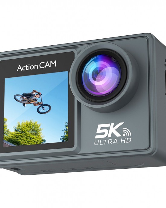 AT  M40R 5K 30FPS Action Camera 4K 60FPS Dual Screen 170 Wide Angle 30M Waterproof Sport Camera with Remote Control Bicycle Diving Cam