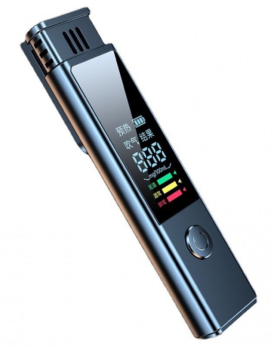 Smart Alcohol Tester Real Voice Broadcast Non  contact Blowing High Sensitivity Breathalyzer Type  C Charging HD Display