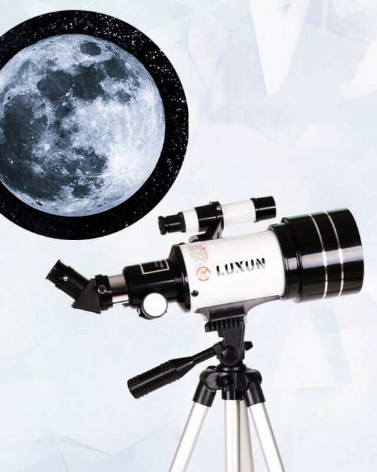 15X  150X 70mm Large Aperture Astronomic Refracting Monocular Telescope with Tripod Eyepiece Dust Cover Teleconverter Finder Scope for Star Gazing Bird Watching