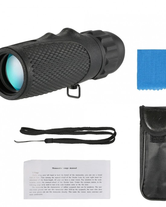 Monocular Telescope Birdwatching Eyepiece Mini Portable Handheld 10×25 Night Vision High Definition Scope