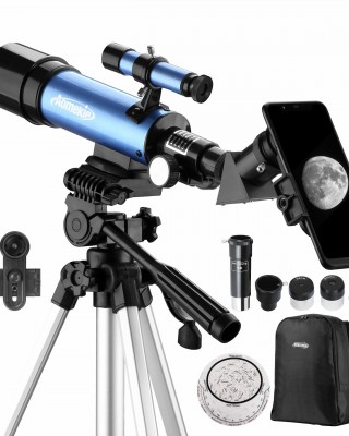 AOMEKIE 18X  135X Astronomical Telescope 50mm Aperture Refractor Telescopes with Phone Adapter   Adjustable Tripod for Astronomy Beginners AO2013