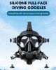 Water Sports Diving Snorkeling Mask Swimming Glasses for GoPro  Insta360  DJI and Other Action Cameras  Black