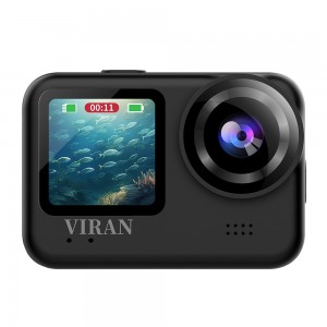 VIRAN V9 4K Dual Color Screen Diving Anti  Shake Action Camera Outdoor Cycling Travel Recorder  Round