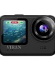 VIRAN V9 4K Dual Color Screen Diving Anti  Shake Action Camera Outdoor Cycling Travel Recorder  Round