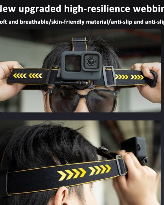 Universal Action Camera Magnetic Quick  Release Head Strap Mount Headband