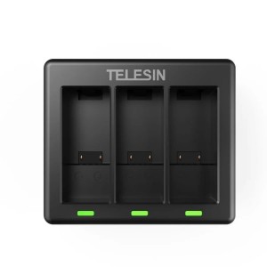 TELESIN GP  BCG  902 Battery 3 Slots Charger For GoPro HERO12 Black   HERO11 Black   HERO10 Black   HERO9 Black