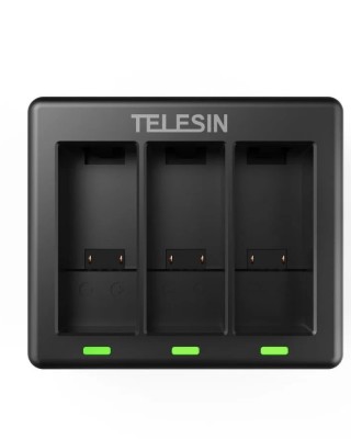 TELESIN GP  BCG  902 Battery 3 Slots Charger For GoPro HERO12 Black   HERO11 Black   HERO10 Black   HERO9 Black