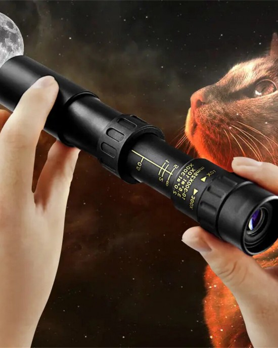 10  300x Zoom Mini Extendable HD Portable Monocular Telescope Manual Focus Long Range High Definition For Hunting Outdoor Adventure Micro  light Night Vision