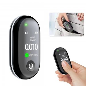 Mini Portable Alcohols Tester Non  Contact Breath Blow High  Sensitive Electronic Breathalyzer with 3  Color Indicator Light 3 Languages Switchable